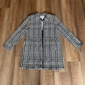 Houndstooth coat black and white winter coat new with tags never worn